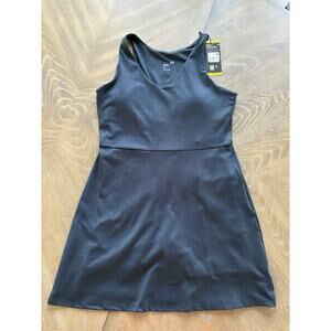 NWT Gap Fit Womens Dress Size Medium Black Built in Bra Shorts Pickleball Tennis